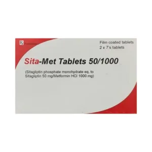 Sita-Met 50/1000 ( Hộp 2 vỉ x 7 viên) - Điều trị đái tháo đường tuýp 2