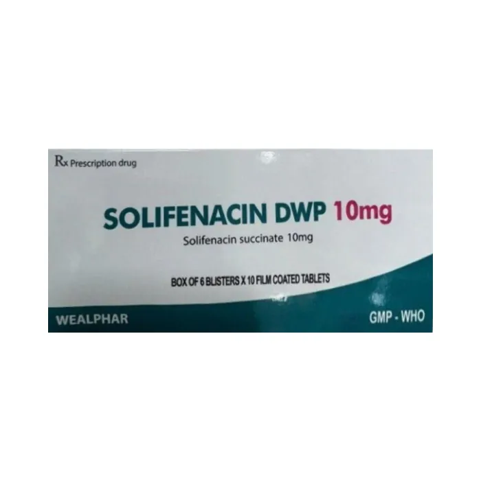 Solifenacin DWP 10mg (Hộp 6 vỉ x 10 viên) - Điều trị cho các bệnh nhân tiểu nhiều lần, tiểu són