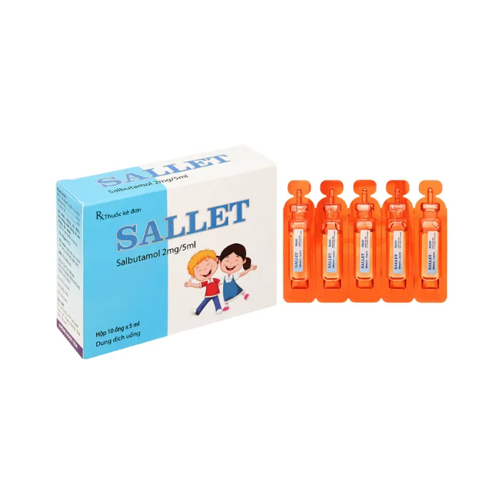 Sallet 5ml Salbutamol - Điều trị hen phế quản, viêm phế quản