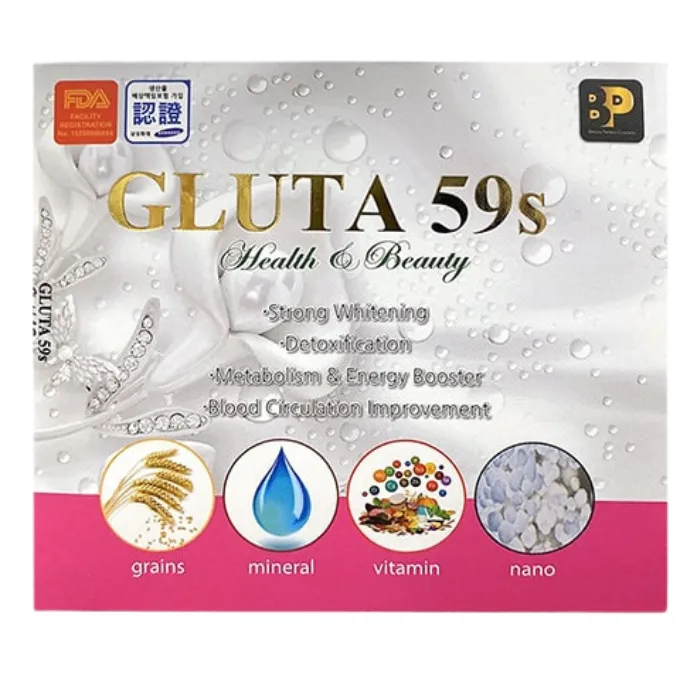 Gluta 59s (Hộp 20 gói) - Hỗ trợ điều trị làm đẹp da, thành lọc cơ thể