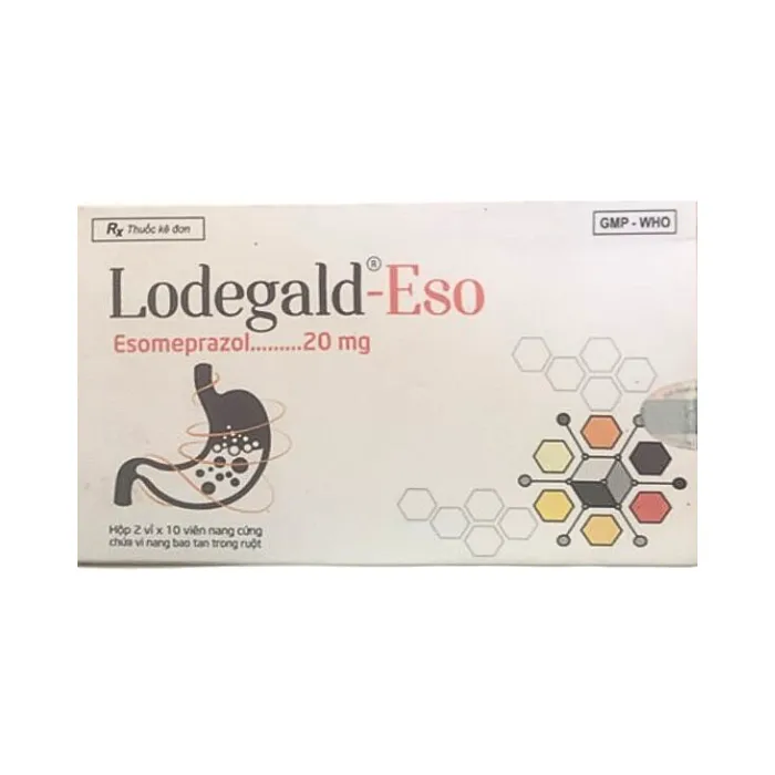 Lodegald-Eso (Hộp 2 vỉ x 10 viên) - Điều trị viêm loét dạ dày, tá tràng