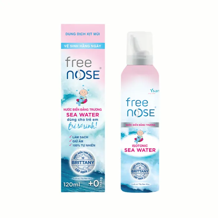 FREE NOSE (Hộp 1 chai 120ml) - Điều trị viêm mũi họng, viêm mũi tắc nghẽn