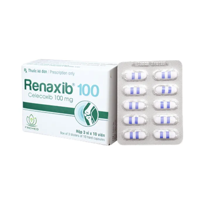 Renaxib 100 (Hộp 3 vỉ x 10 viên) - Điều trị triệu chứng của thoái hóa khớp, viêm khớp dạng thấp