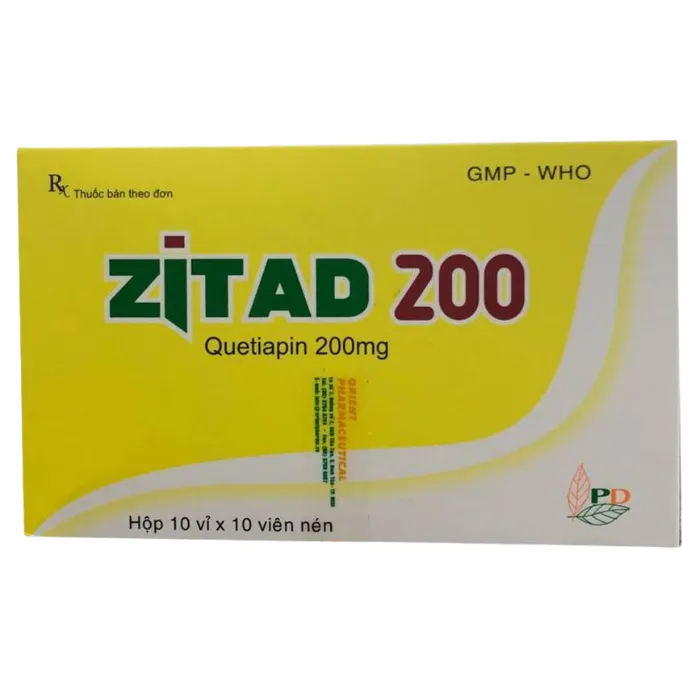 Zitad 200mg Quetiapine - Trị tâm thần phân liệt, rối loạn lo âu toàn thể