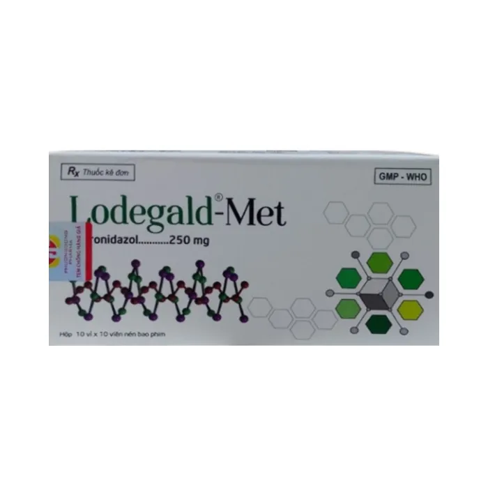 Lodegald-Levo 250mg (Hộp 2 vỉ x 10 viên) - Điều trị nhiễm khuẩn gây ra bởi các vi khuẩn nhạy cảm với Levofloxacin