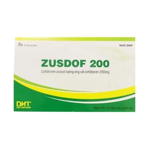 Zusdof 200 (Hộp 2 vỉ x 10 viên) - Điều trị Viêm amidan, viêm họng cấp tính