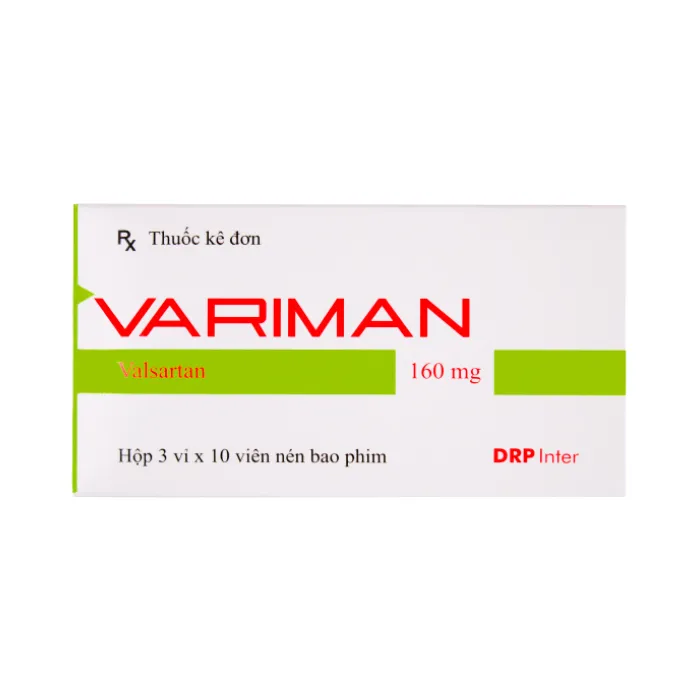 Vazolore 160mg (Hộp 3 vỉ x 10 viên) - Điều trị tăng huyết áp nguyên phát