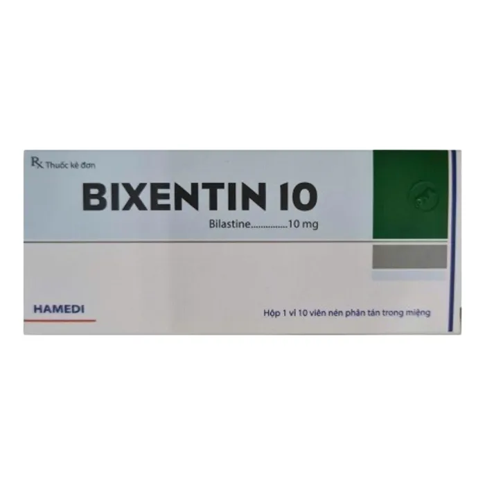 Bixentin 10mg (Hộp 1 vỉ x 10 viên) - Điều trị viêm mũi dị ứng, mày đay mạn tính