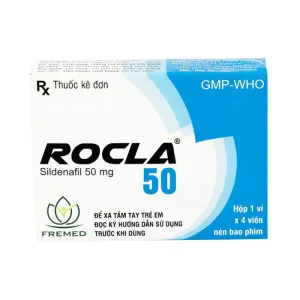 Rocla 50 Fremed (1 vỉ x 4 viên) - Điều trị các tình trạng rối loạn cương dương