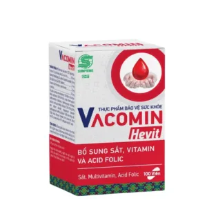 Vacomin Hevit (Hộp 100 viên) - Viên uống bổ sung sắt, vitamin và acid folic