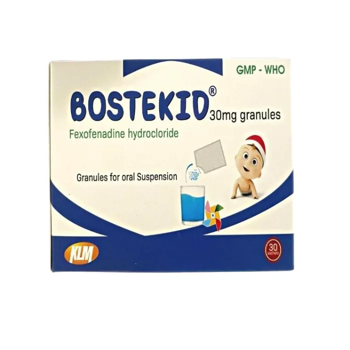 Bostekid 30mg (Hộp 30 gói) - Điều trị triệu chứng viêm mũi dị ứng