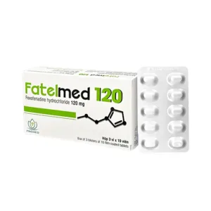 Fatelmed 120 mg (3 vỉ x 10 viên) - Điều trị các triệu chứng của viêm mũi dị ứng