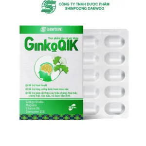 GinkoQik (Hộp 3 vỉ x 10 viên) - Tăng cường tuần hoàn máu não, hỗ trợ hoạt huyết