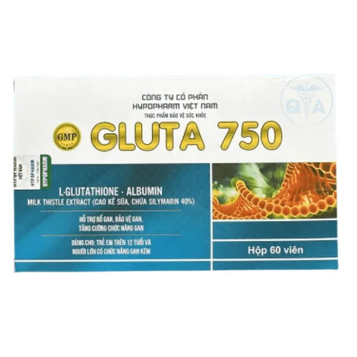 Gluta 750 (Hộp 60 viên) – Tăng cường chức năng gan