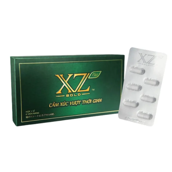 XZ plus Gold (Hộp 1 vỉ x 6 viên) - Hỗ trợ tăng cường chức năng sinh lý nam giới và làm chậm quá trình mãn dục