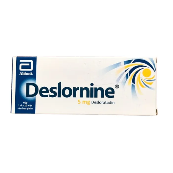 Deslornine 5mg (1 vỉ x 10 viên) - Làm giảm các triệu chứng hắt hơi, chảy mũi, mày đay