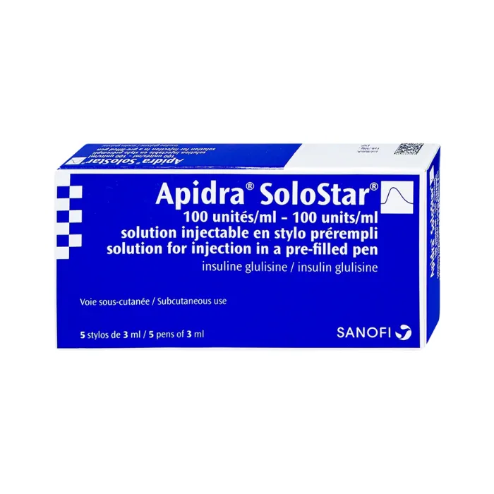 Apidra Solostar 100IU/ml Sanofi (5 bút x 3ml) - Điều trị đái tháo đường