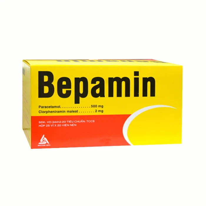 Bepamin (Hộp 25 vỉ x 20 viên) - Giúp giảm sổ mũi, viêm mũi dị ứng, ngạt mũi