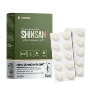 SHINSAM (Hộp 3 vỉ x 10 viên) - Viên uống hồng sâm Hàn Quốc 6 năm tuổi