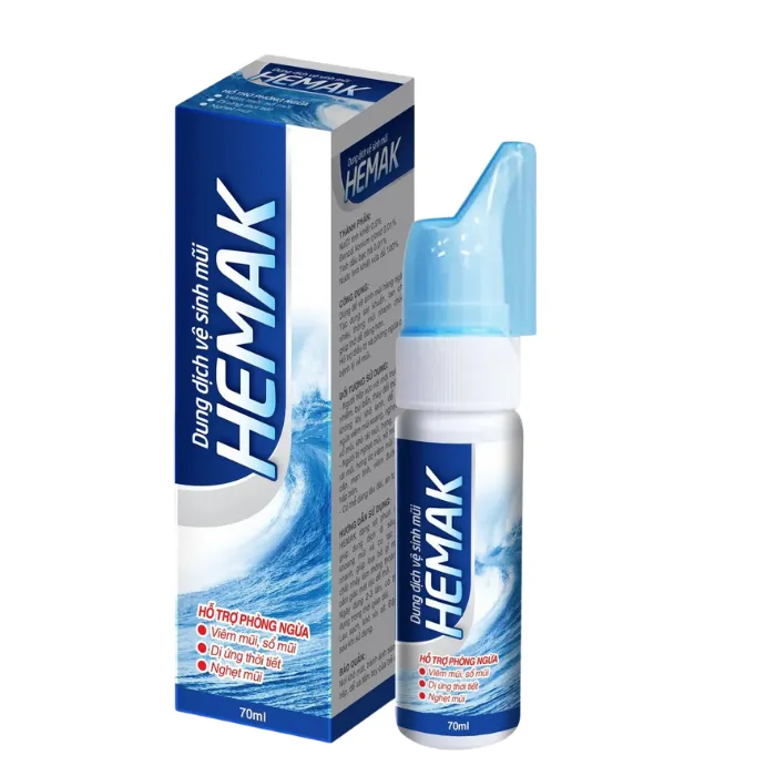 Hemak Baby (Hộp 1 chai 70ml) - Dung dịch vệ sinh mũi