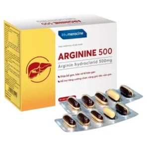 ARGININE 500 MERACINE (Mẫu mới) (hộp 12 vỉ x 5 viên) - Hỗ trợ chức năng gan