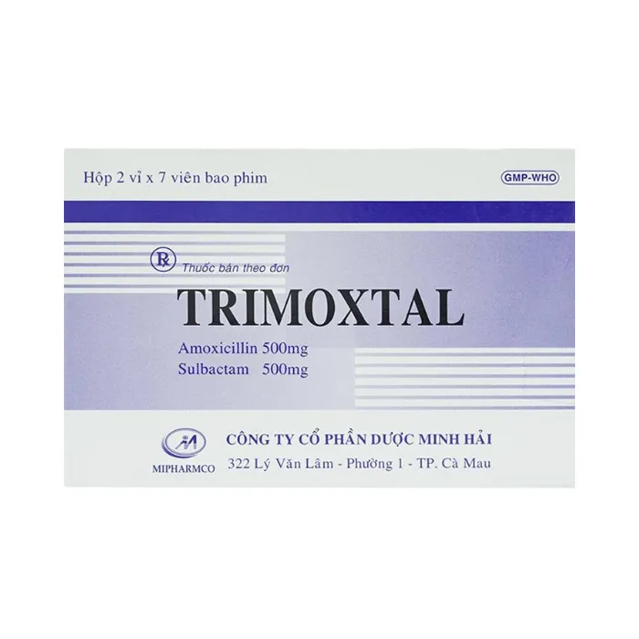 Trimoxtal Mipharmco 500/500 (2 vỉ x 7 viên) - Điều trị nhiễm trùng