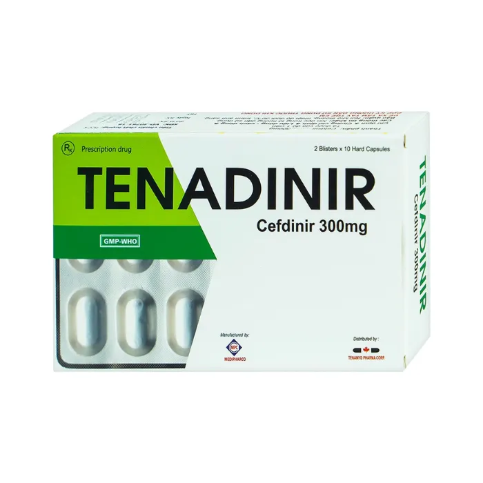 Tenadinir 300mg (2 vỉ x 10 viên) - Điều trị nhiễm khuẩn ở mức độ nhẹ và vừa