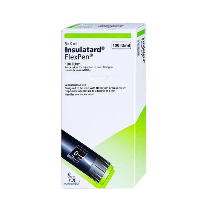 Insulatard FlexPen 100IU/ml (5 cây) - Điều trị bệnh đái tháo đường
