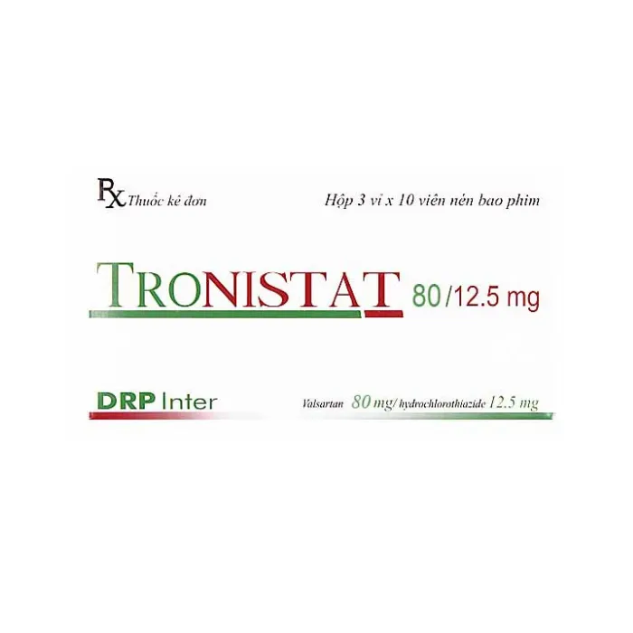 Tronistat 80/12.5 mg (Hộp 3 vỉ x 10 viên) - Điều trị tăng huyết áp vô căn ở người lớn