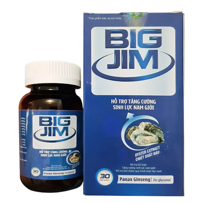BigJim Panax Gingseng (Hộp 30 viên) - Bổ thận, tráng dương, tăng cường sinh lý nam