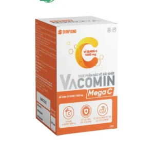 VACOMIN MEGA C (Hộp 6 vỉ x 10 viên) - Viên uống bổ sung vitamin C hỗ trợ tăng đề kháng, đẹp da