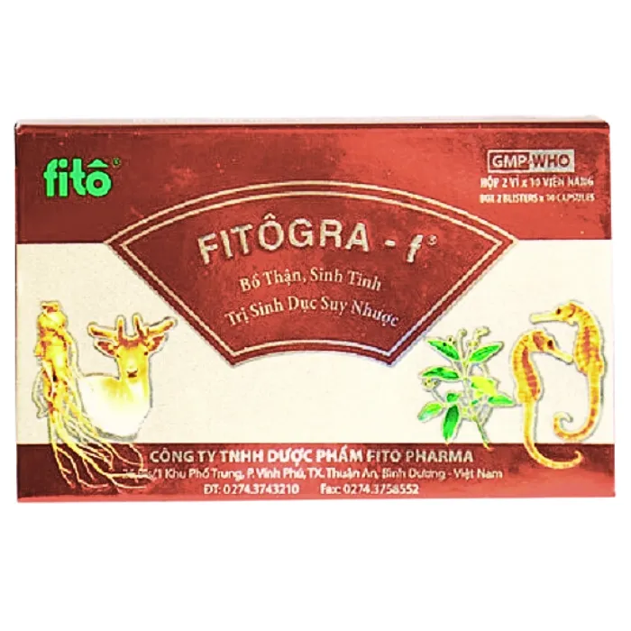 Fitogra-F Fitopharma (2 vỉ x 10 viên) - Bổ thận, tráng dương