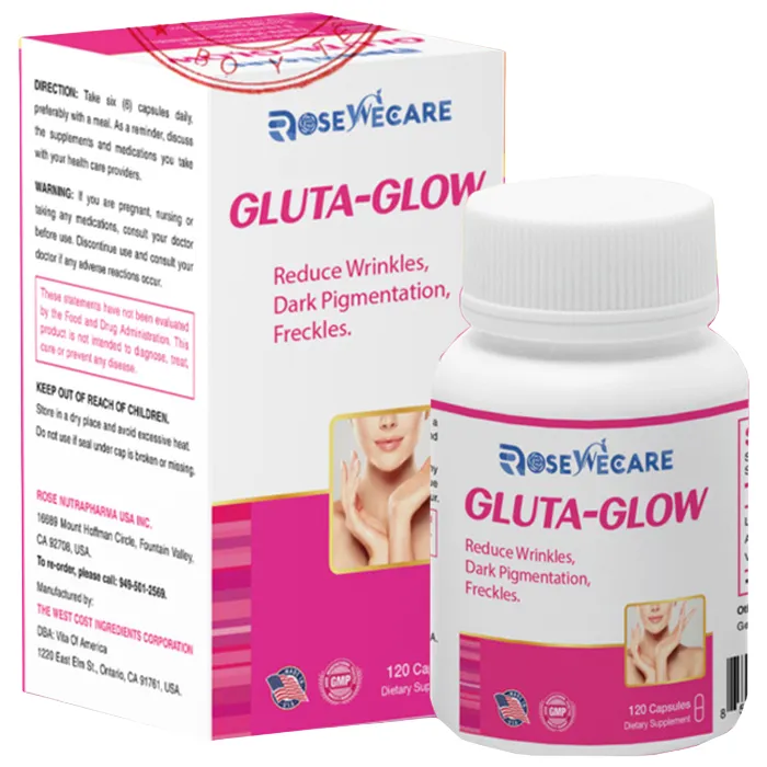 Gluta-Glow (1 lọ x 120 viên) - Hỗ trợ chống lão hóa, làm sáng da, giảm nếp nhăn