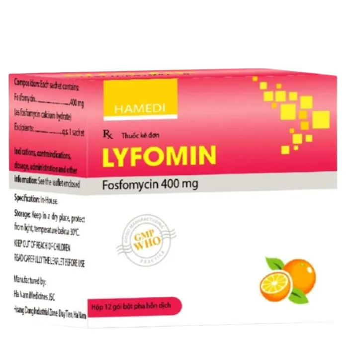 Lyfomin 400mg (Hộp 12 gói) - Điều trị các viêm nhiễm đường tiết niệu