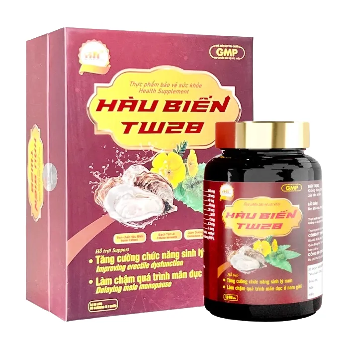 Hàu biển TW 28 (hộp 1 lọ 60 viên) - Hỗ trợ tăng cường sinh lực, cải thiện sinh lý nam giới