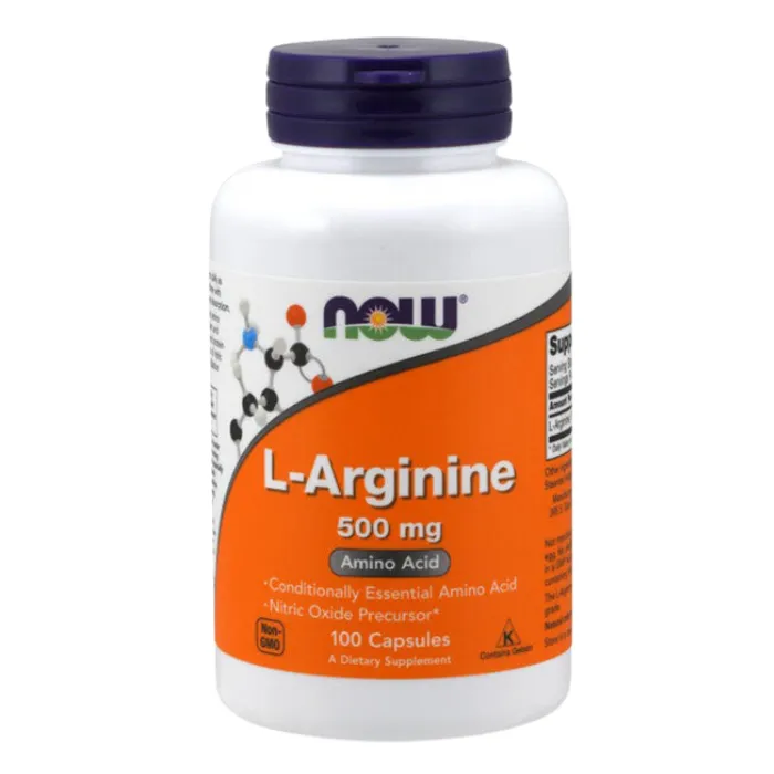 L-Arginine 500mg Now (100 viên) - Viên uống bổ tim mạch