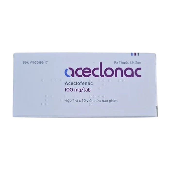 Aceclonac 100mg (4 vỉ x 10 viên) - Giảm đau và chống viêm trong bệnh xương khớp