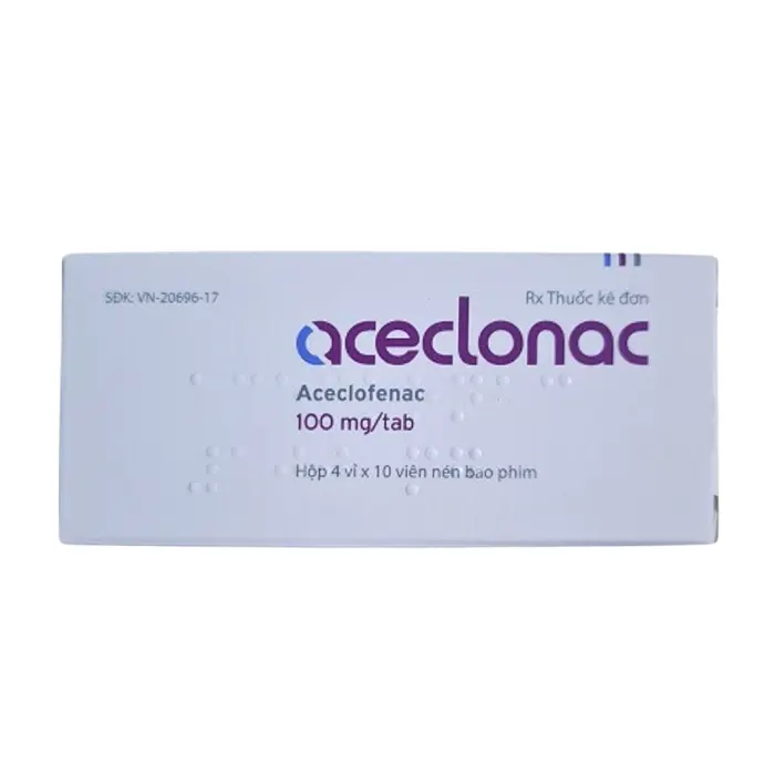 Aceclonac (Hộp 4 vỉ x 10 viên) - Giảm đau và chống viêm trong bệnh xương khớp