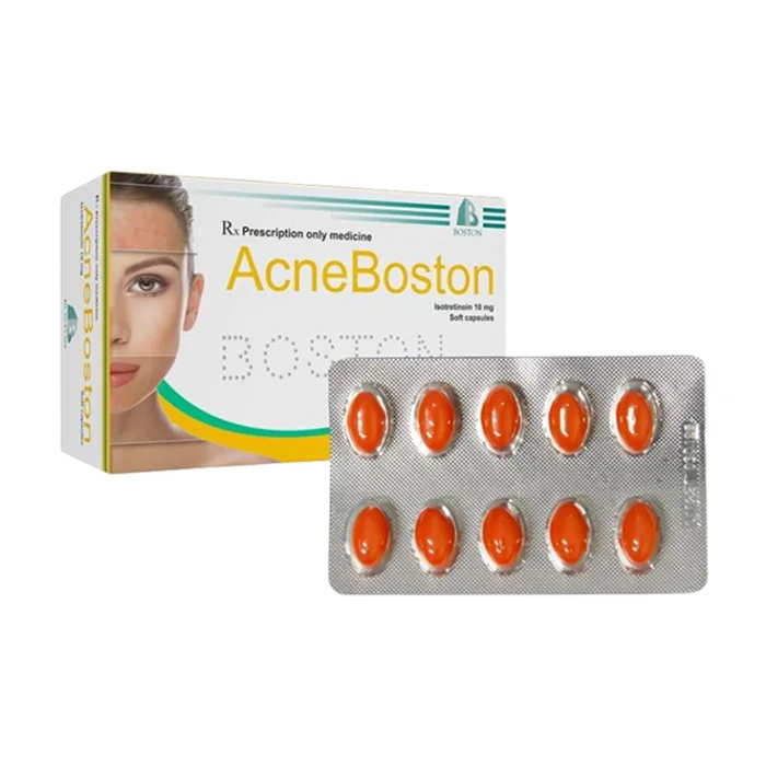 AcneBoston (3 vỉ x 10 viên) - Điều trị mụn trứng cá nặng