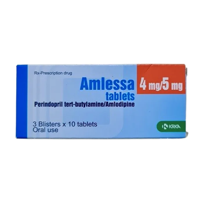 Amlessa 4mg/5mg (3 vỉ x 10 viên) - Điều trị huyết áp, tim mạch