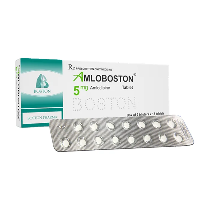 Amloboston 5 (Hộp 2 vỉ x 15 viên) - Điều trị tăng huyết áp