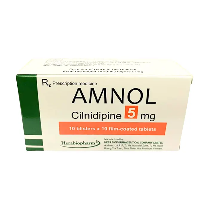 Amnol 5mg (10 vỉ x 10 viên) - Điều trị tăng huyết áp