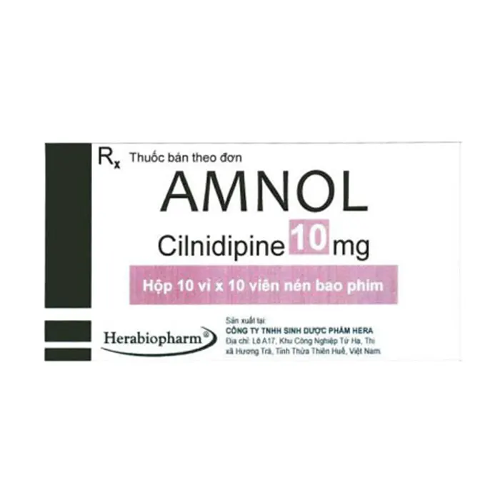 Amnol 10mg (10 vỉ x 10 viên) - Điều trị tăng huyết áp