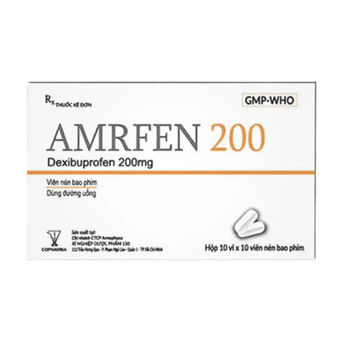 Amrfen 200 (Hộp 10 vĩ x 10 viên) - Thuốc giảm đau xương khớp