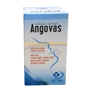 Dung dịch xit họng Angovas (30ml) - Hỗ trợ làm giảm nhanh ngứa họng, ho, viêm họng, amidan
