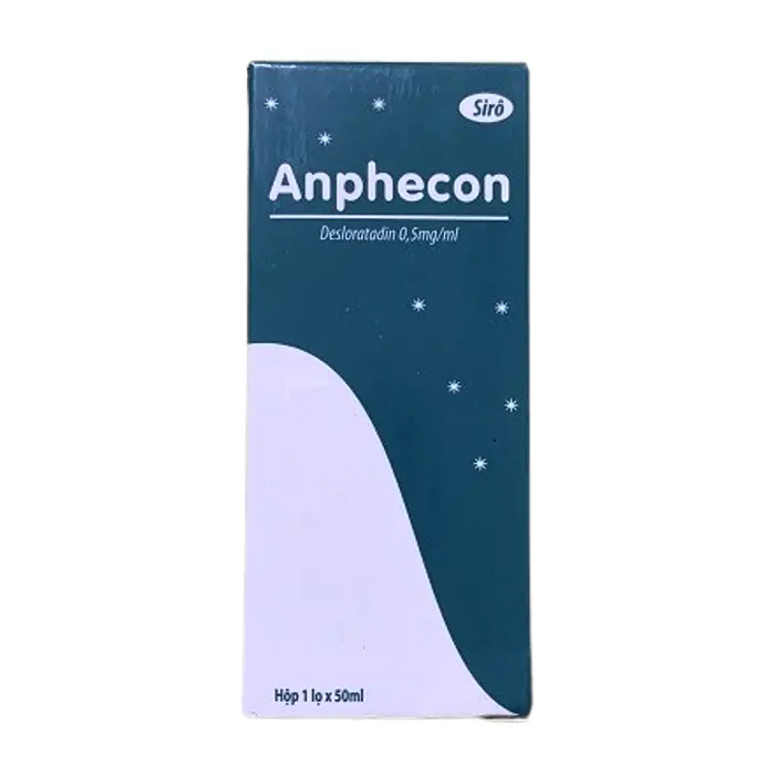 Anphecon 0,5mg/ml (Hộp 1 lọ 50ml) - Điều trị viêm mũi dị ứng, mề đay vô căn mạn tính