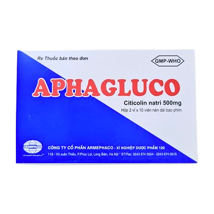 Aphagluco 500mg (2 vỉ x 10 viên) - Điều trị những trường hợp bệnh nhân parkinson bị run nặng, rối loạn ý
