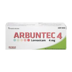 Arbuntec 4 Medisun (3 vỉ x 10 viên) - Điều trị ngắn hạn từ đau nhẹ đến đau vừa
