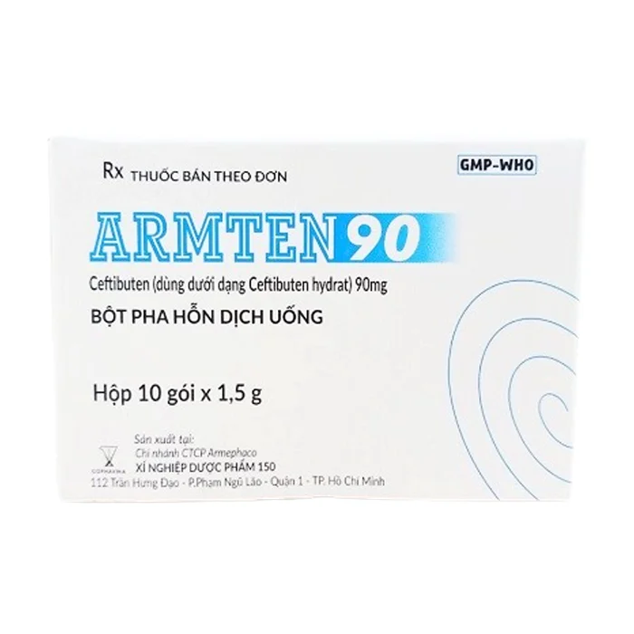 Armten 90 (10 gói x 1,5g) - Điều trị các chứng nhiễm khuẩn đường hô hấp cấp