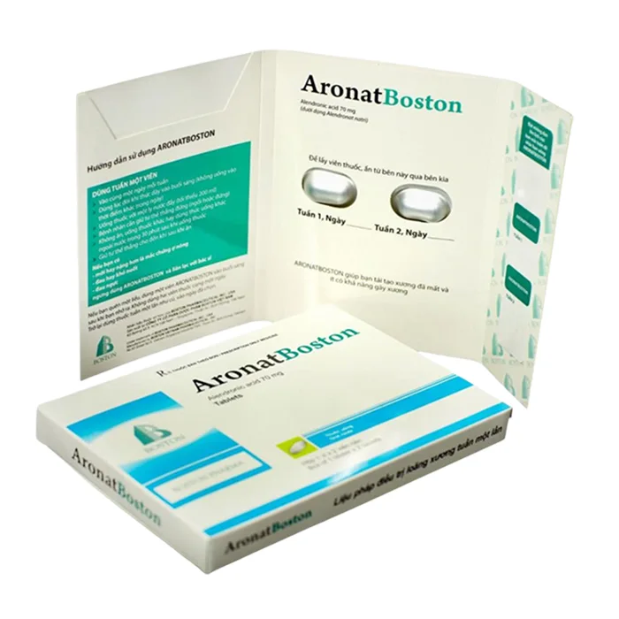 AronatBoston 70mg (1 vỉ x 2 viên) - Điều trị và dự phòng loãng xương ở phụ nữ sau mãn kinh